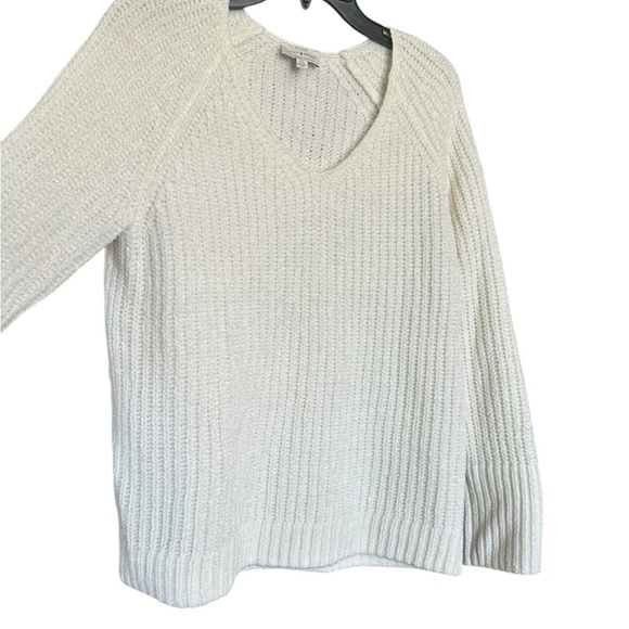Luck Brand Women's Vanilla V-Neck Chenille Sweater - Picture 3 of 7